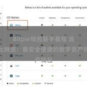 Bitpie钱包新手教程 选择比特派：最安全便捷的数字资产钱包