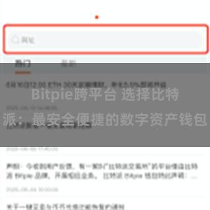 Bitpie跨平台 选择比特派：最安全便捷的数字资产钱包