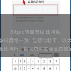 Bitpie转账教程 比特派钱包支持的区块链网络一览: 包括比特币、以太坊等主要区块链项目