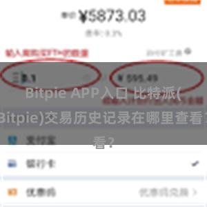 Bitpie APP入口 比特派(Bitpie)交易历史记录在哪里查看？
