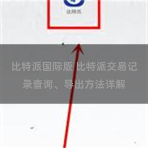 比特派国际版 比特派交易记录查询、导出方法详解