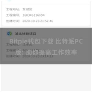 Bitpie钱包下载 比特派PC版: 助你提高工作效率