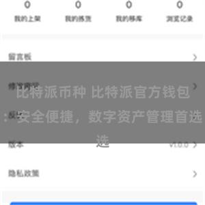 比特派币种 比特派官方钱包：安全便捷，数字资产管理首选